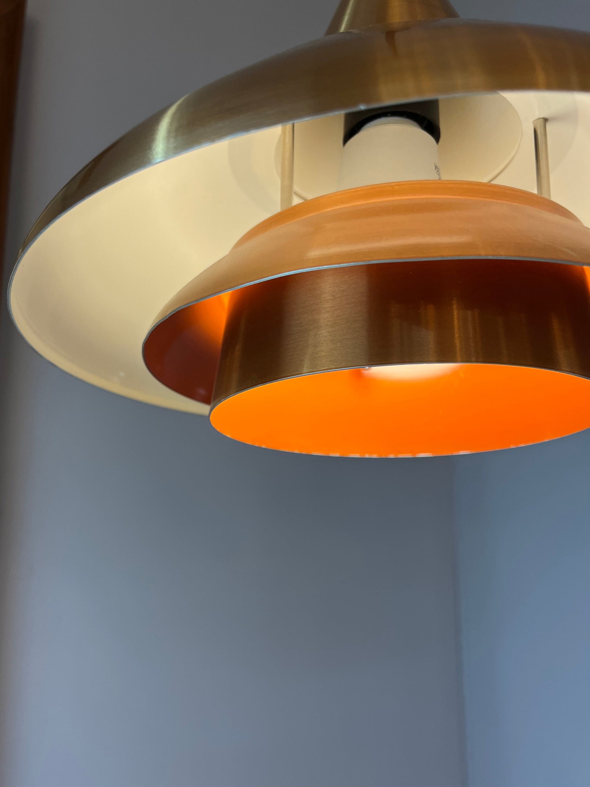 Hängelampe orange Kupfer