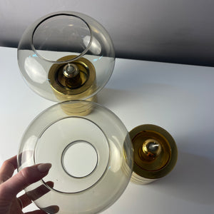 Kerzenständer Messing Rauchglas von FÖHL