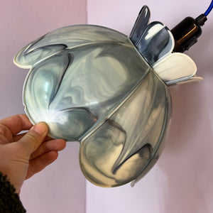 Hängelampe marmorierte Blume Kunststoff aus Dänemark