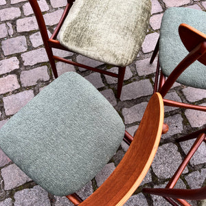 Set: 4x Esszimmerstuhl grün Teak