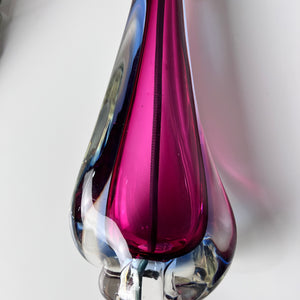 Tischlampe lila blau Muranoglas