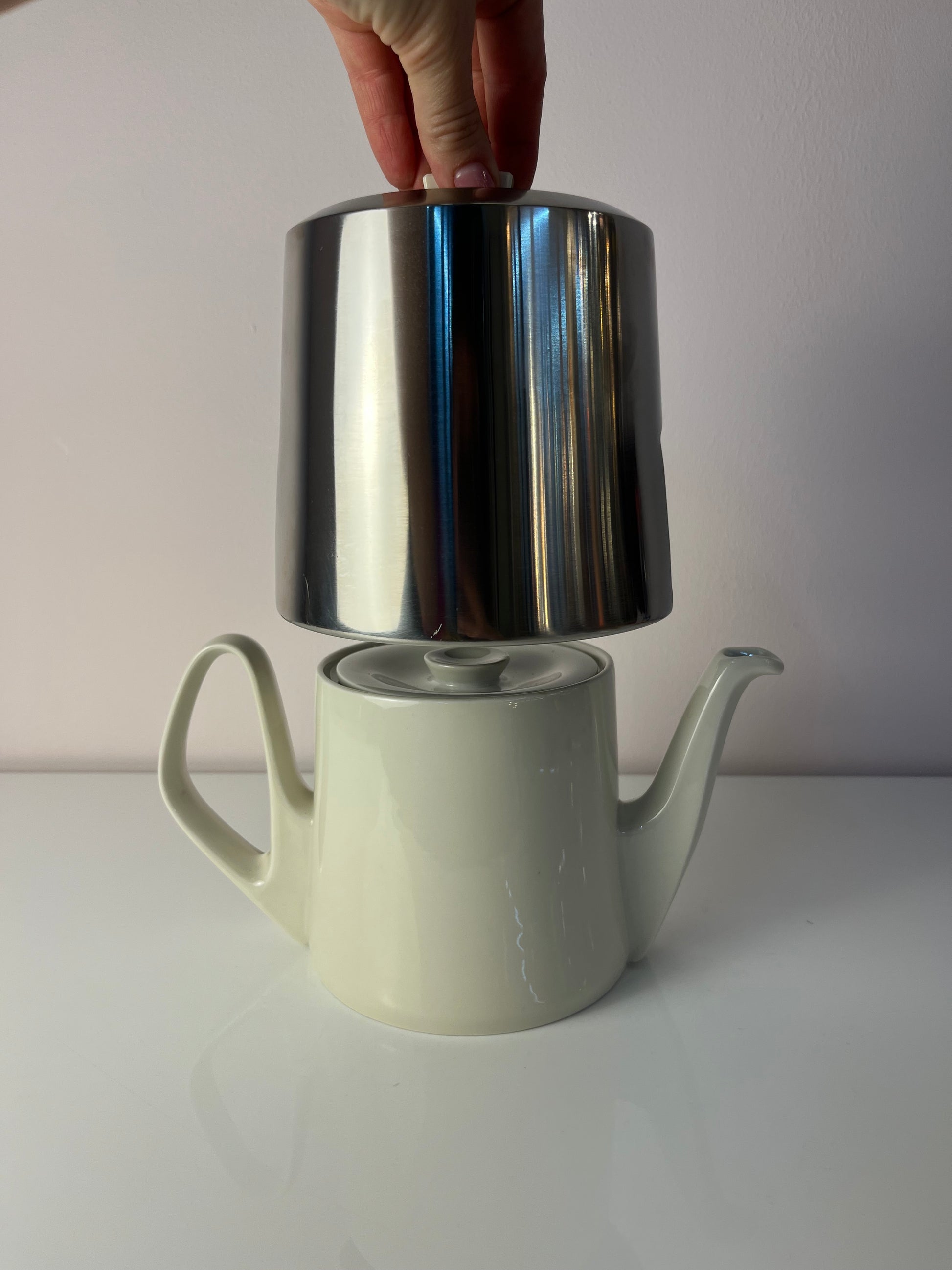 Teekanne mit Warmhalter mit Warmhalter von Bauscher Weiden & WMF