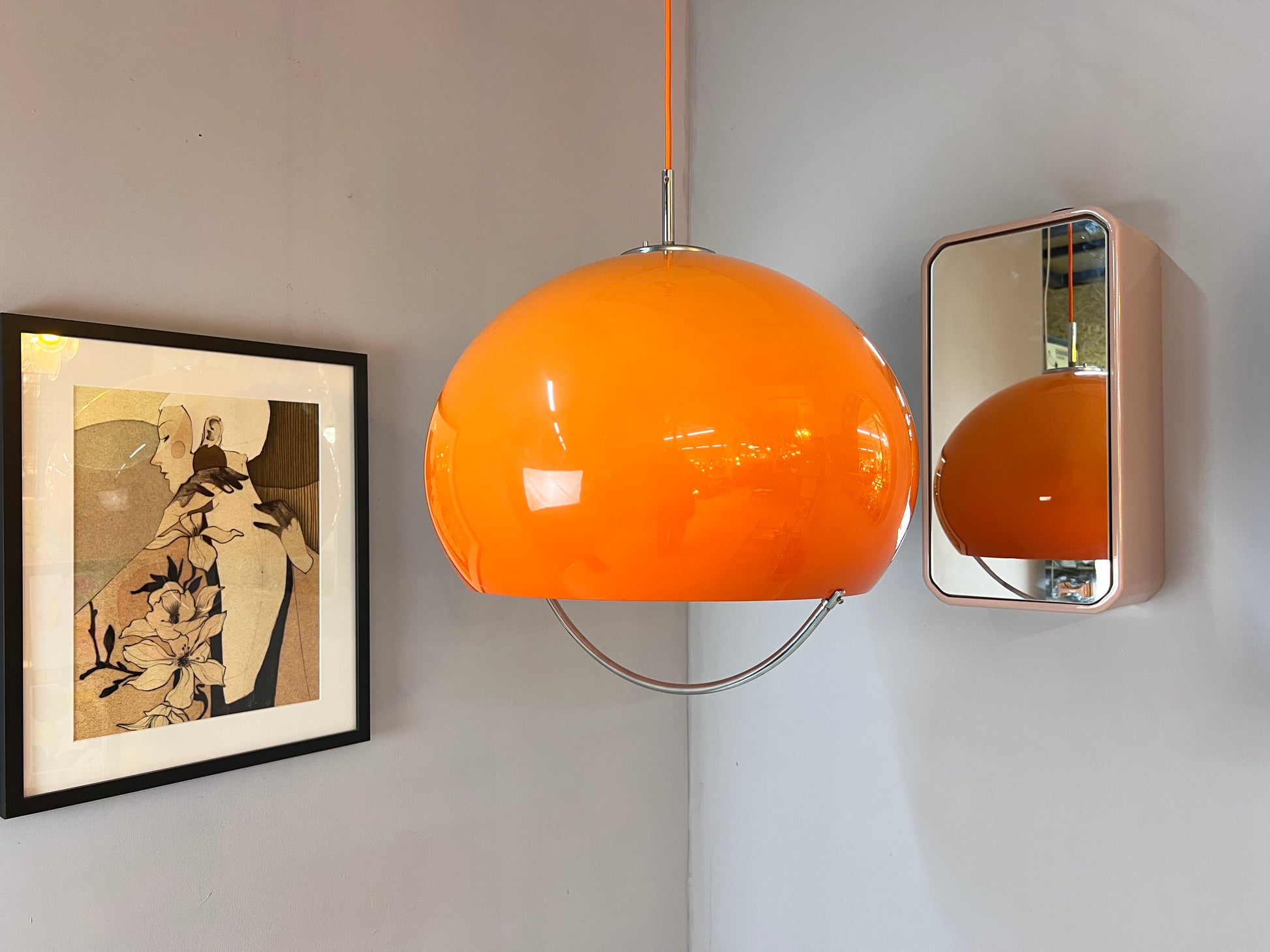 Hängelampe orange Kunststoff von Guzzini