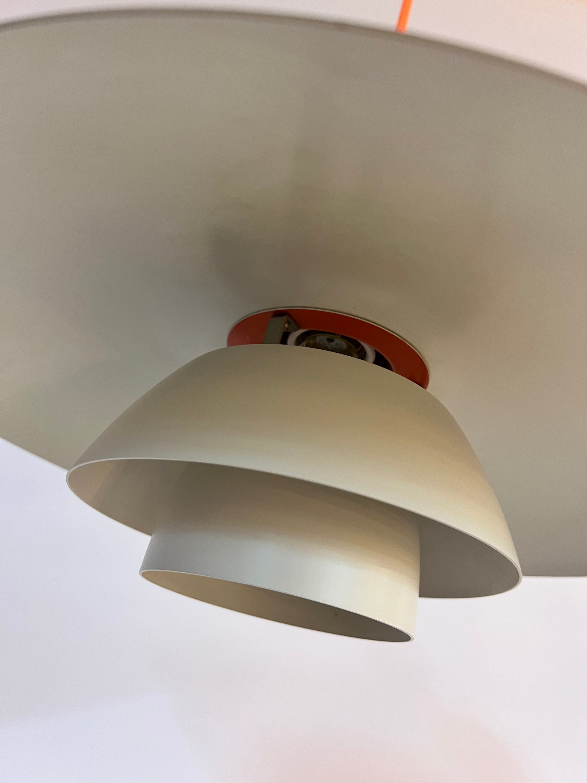 Lamellenlampe PH4 weiß von Poul Henningsen für Louis Poulsen