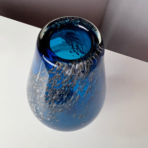 Vase blau Glas von von Heinrich Löffelhardt für Schott Zwiesel