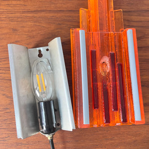 Wandlampe orange von Claus Bolby für Cebo