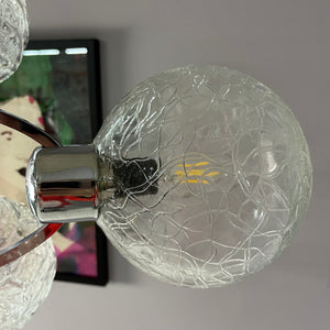 Sputnik Kronleuchter Glas Chrom