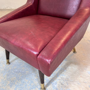Sessel rot Kunstleder aus Italien