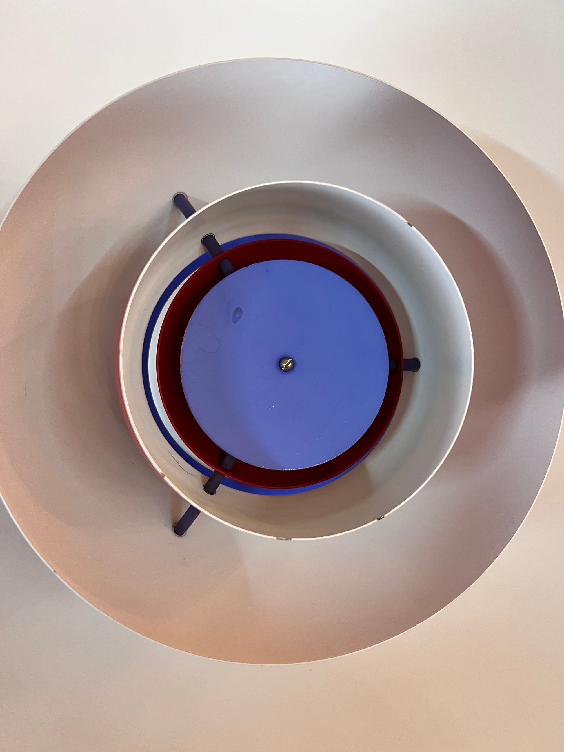 Lamellenlampe PH5 rot von Poul Henningsen für Louis Poulsen