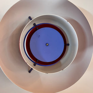Lamellenlampe PH5 rot von Poul Henningsen für Louis Poulsen