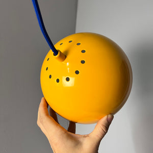 Kugellampe neu lackiert gelb aus Dänemark