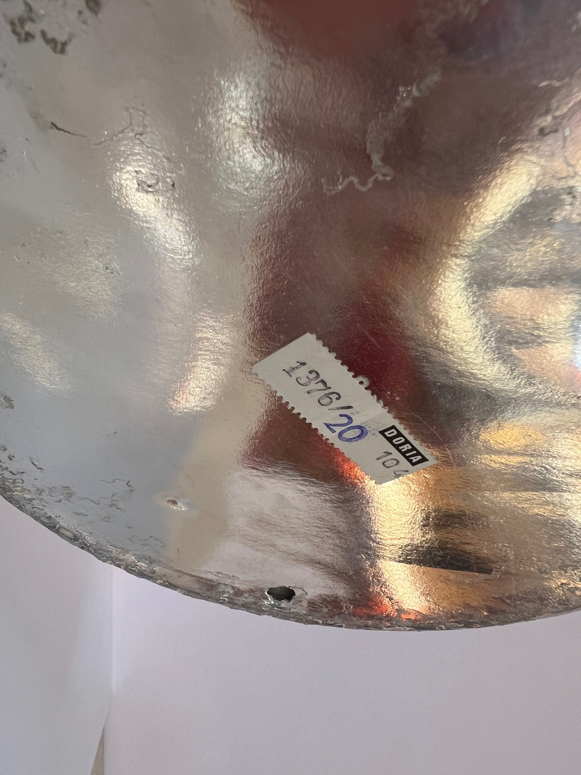 Tischlampe mit doppelwandigem Glasschirm königsblau von Doria