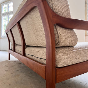 3-Sitzer Sofa Teak & Wolle aus Dänemark