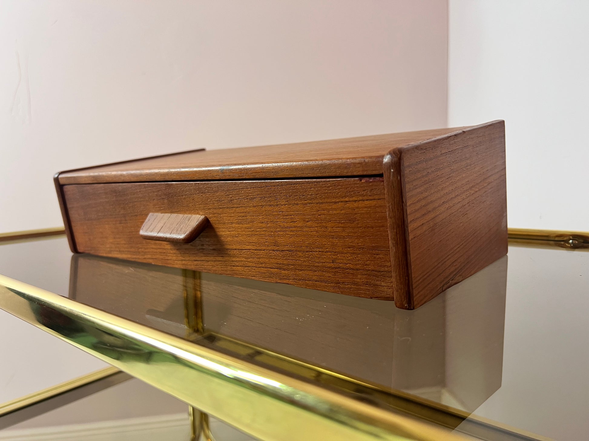 Wandregal Schublade Teak