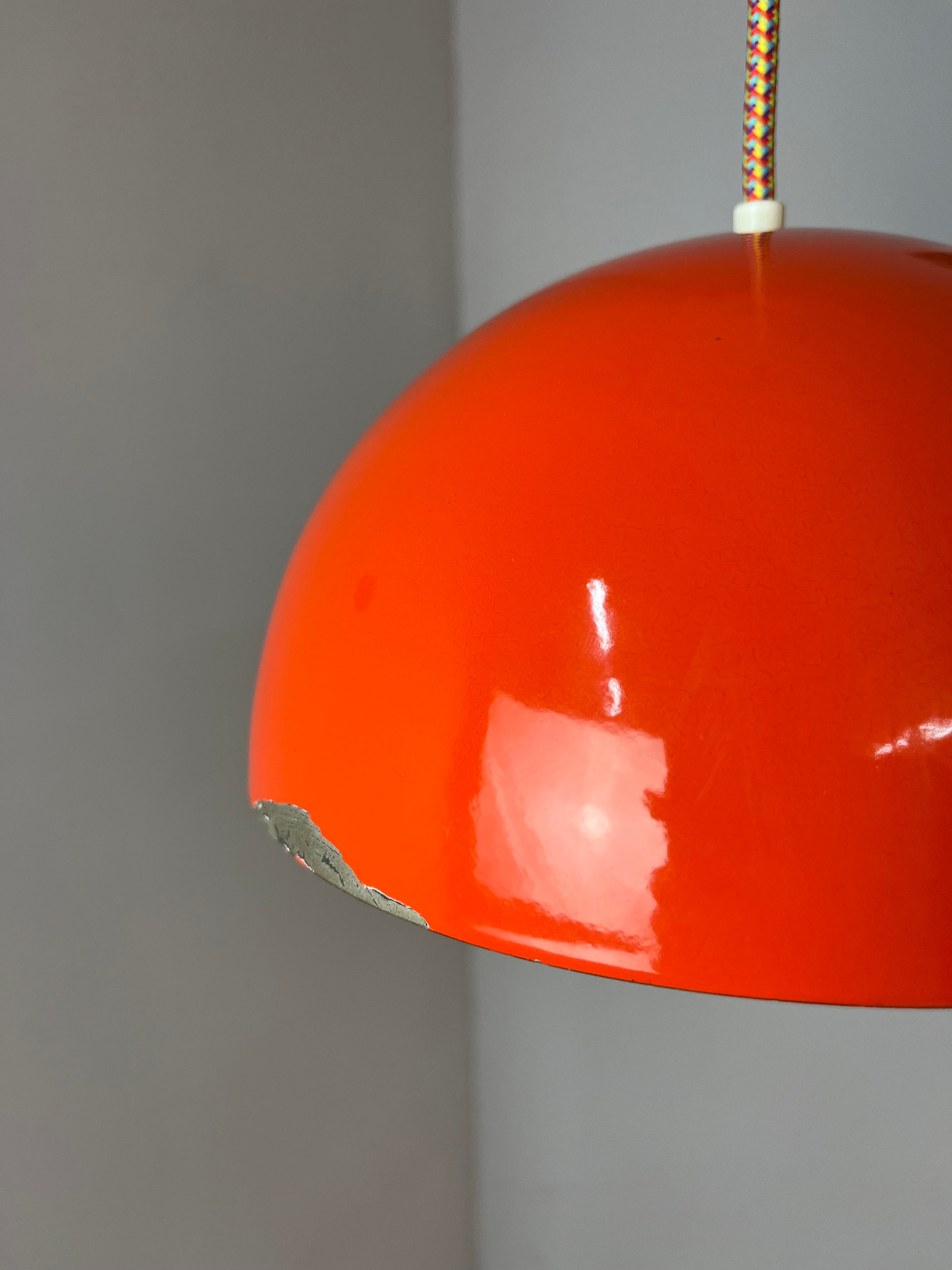 Hängelampe Flowerpot VP1 orange von Verner Panton für Louis Poulsen