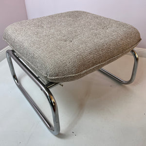 Hocker Halina beige Chrom von Hellerau