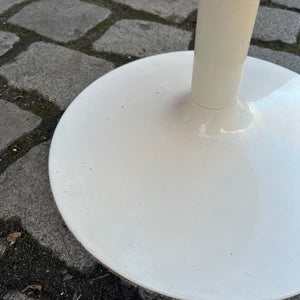 Hocker Flowerpower gelb grün 70er Tulpenfuß