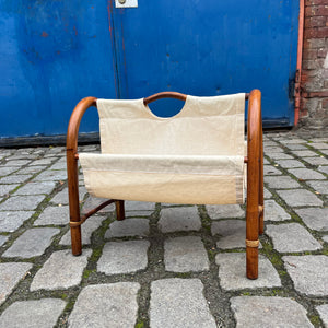 Zeitungsständer creme Bambus Webstoff