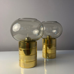 Kerzenständer Messing Rauchglas von FÖHL