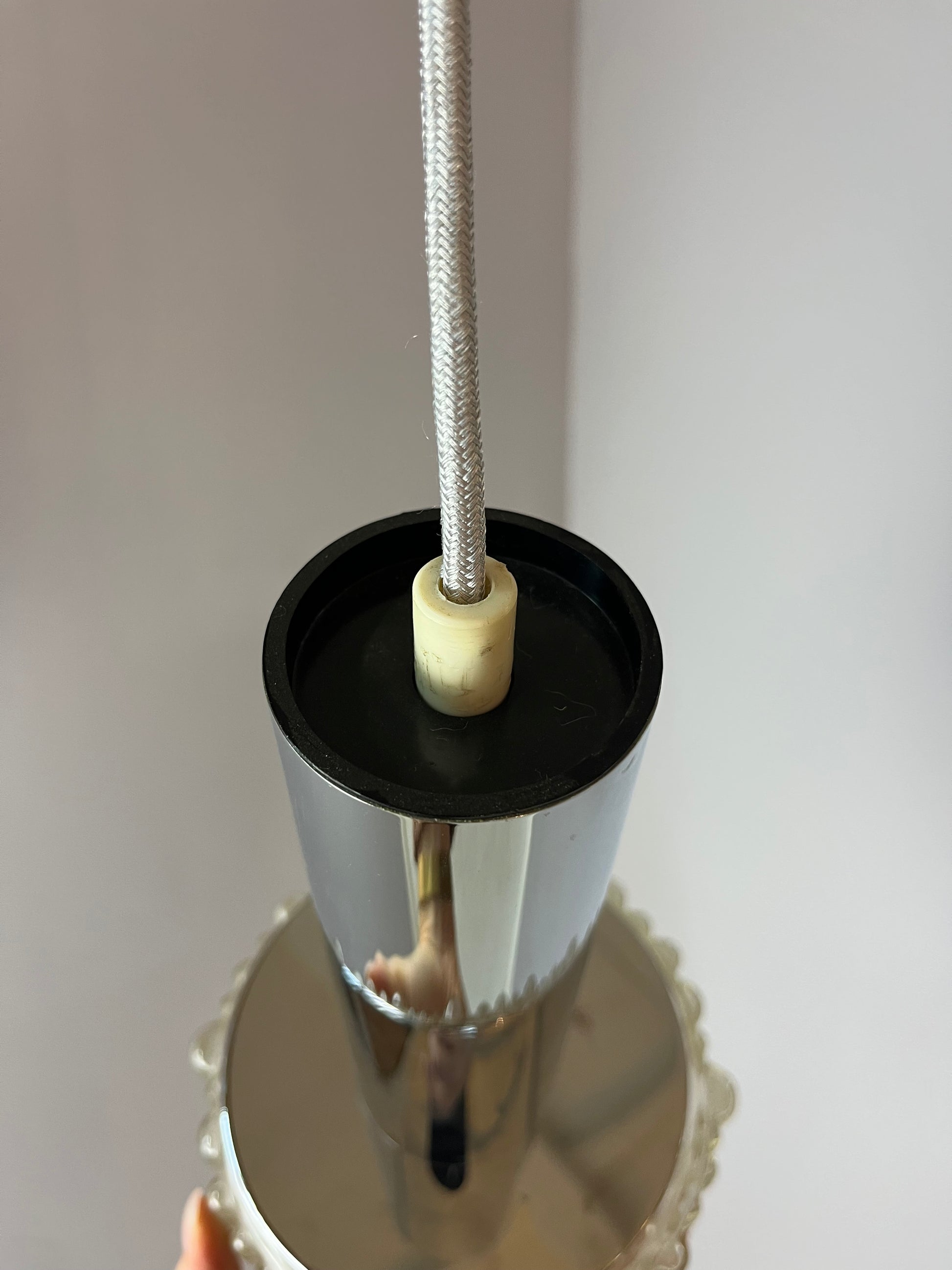 Pendelleuchte Modell P105 Klarglas Chrom von STAFF