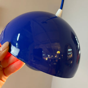 Hängelampe Flowerpot blau Emaille von Verner Panton für Louis Poulsen