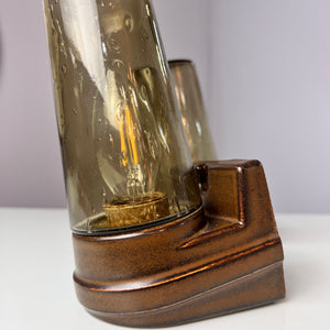 Set: 2x Wandlampe Modell 6080 Rauchglas von Sigvard Bernadotte für Ifö