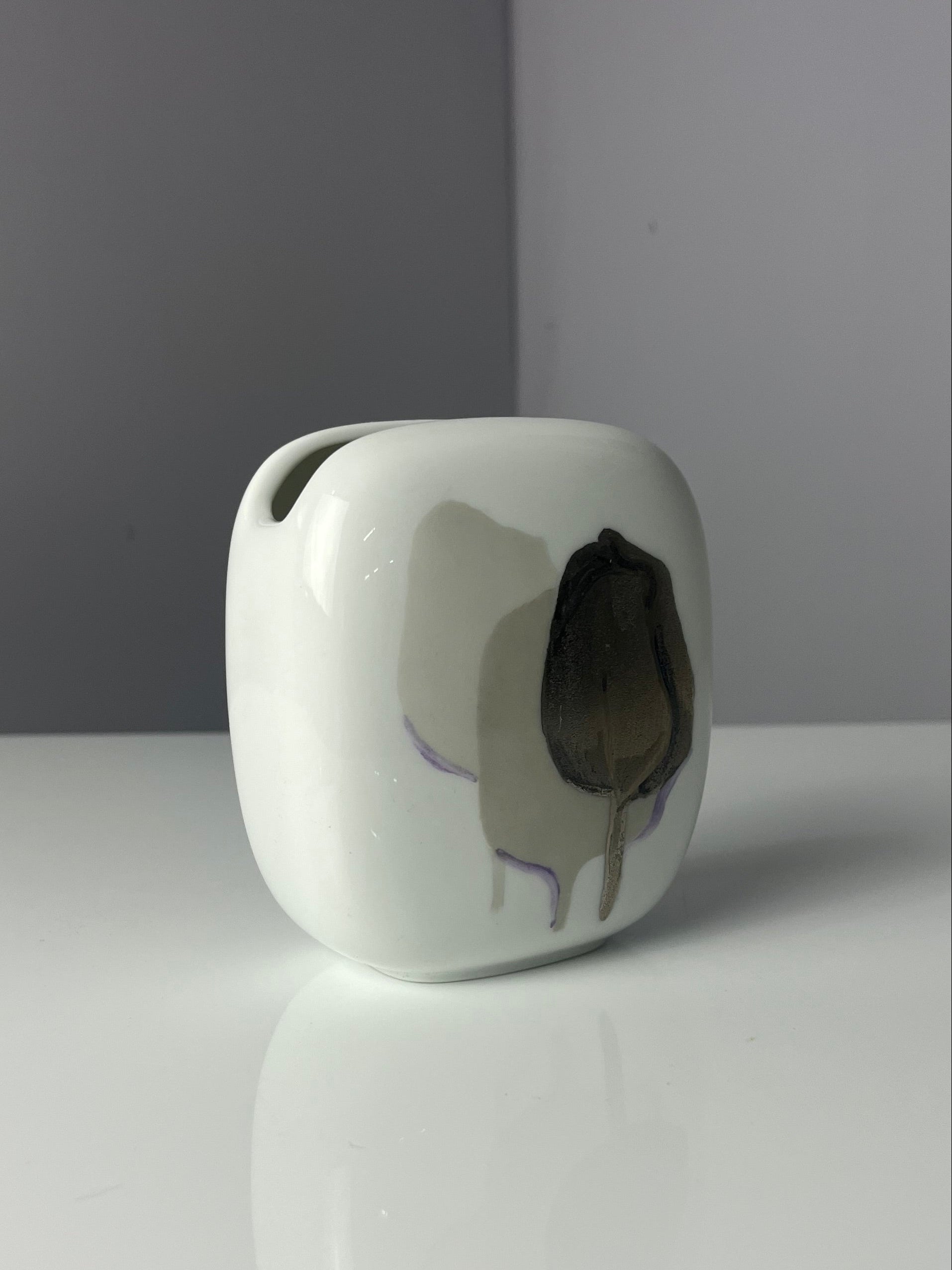 Mini Vase weiß silber von Rosenthal Studio Line