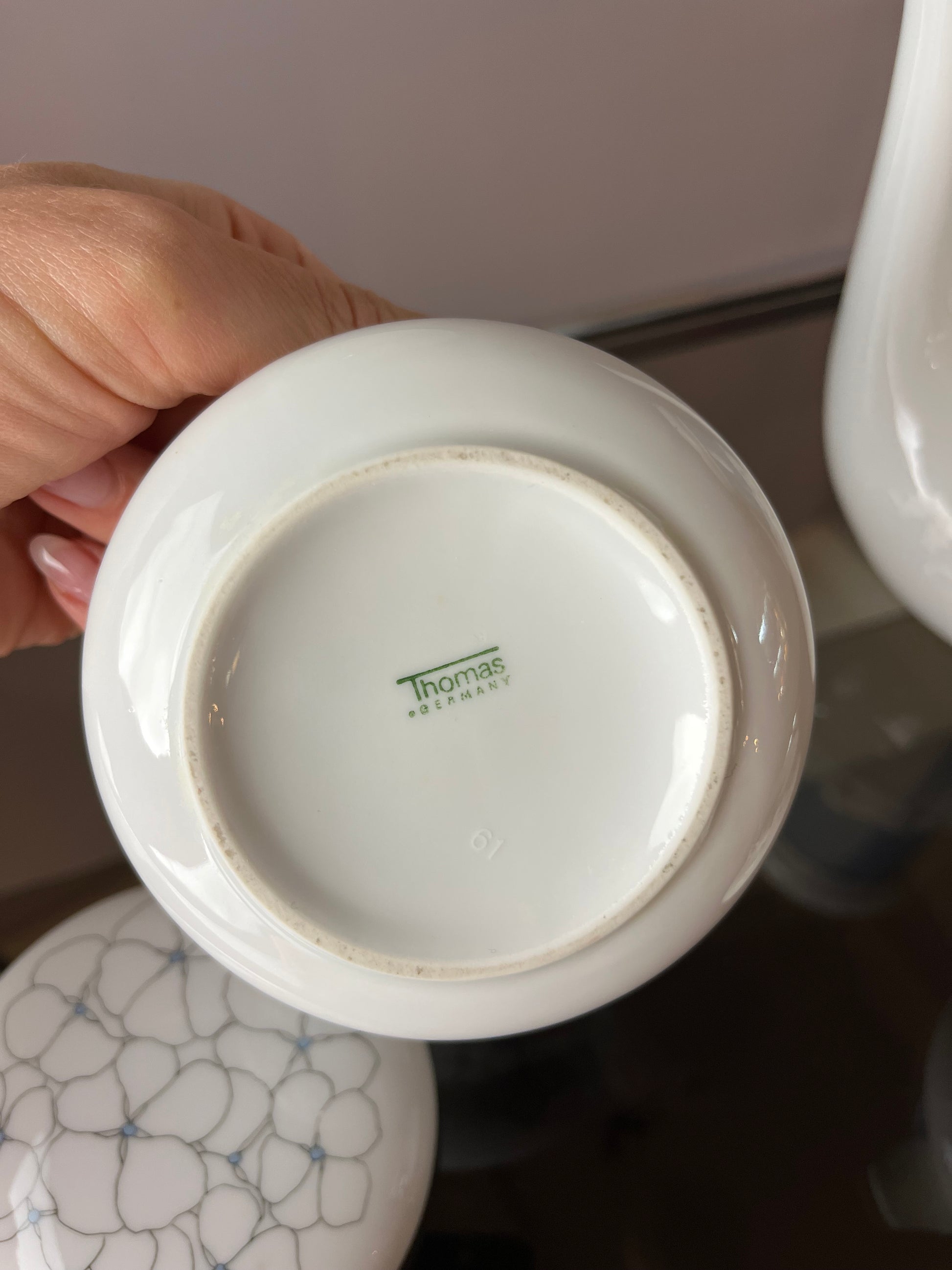 Set: Kaffeeservice Kiruna Garden weiß blau von Thomas
