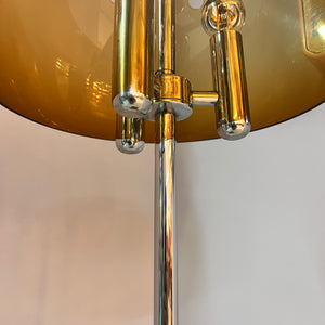 Tischlampe Chrom & Plexiglas 70er