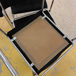 Set: 4x TACKE Polsterstuhl schwarz Chrom