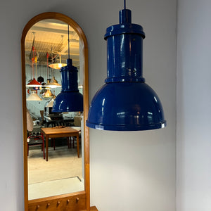 Industrielampe blau Metall