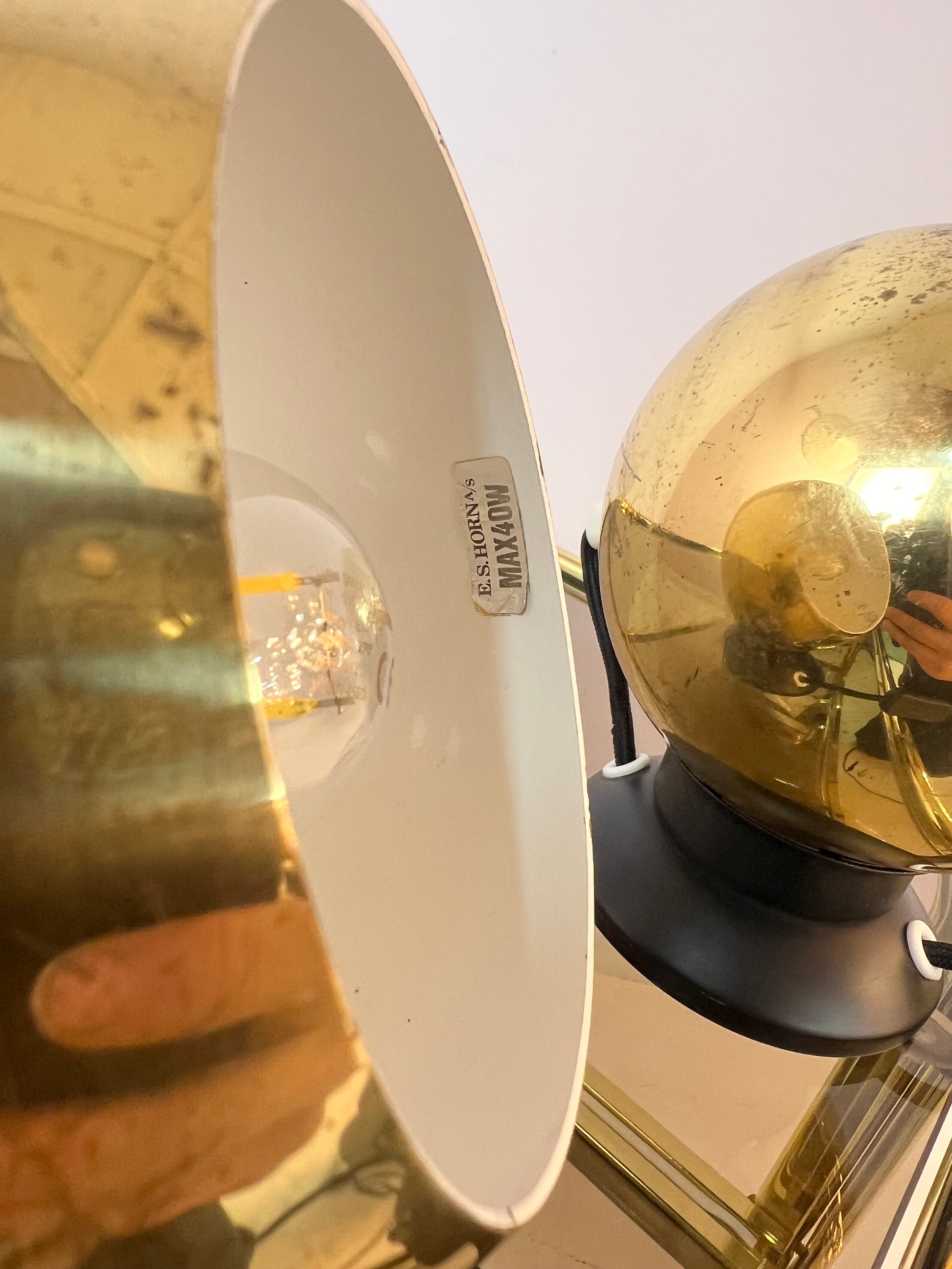 Set: 2x Kugellampe gold von Horn