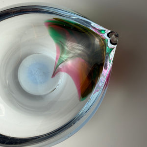 Aschenbecher rot grün Glas von Jiří Šuhájek