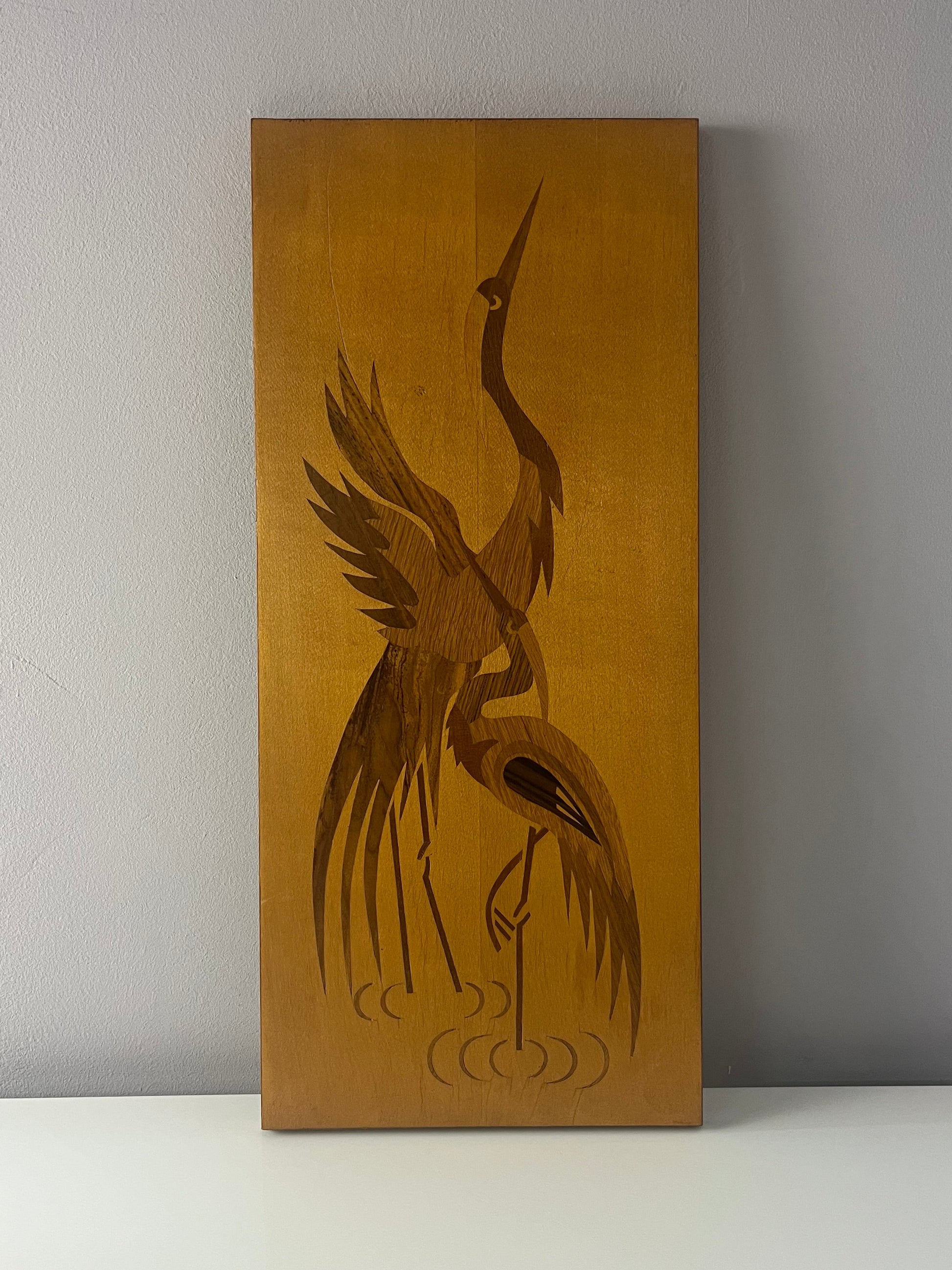 Intarsienbild Kraniche