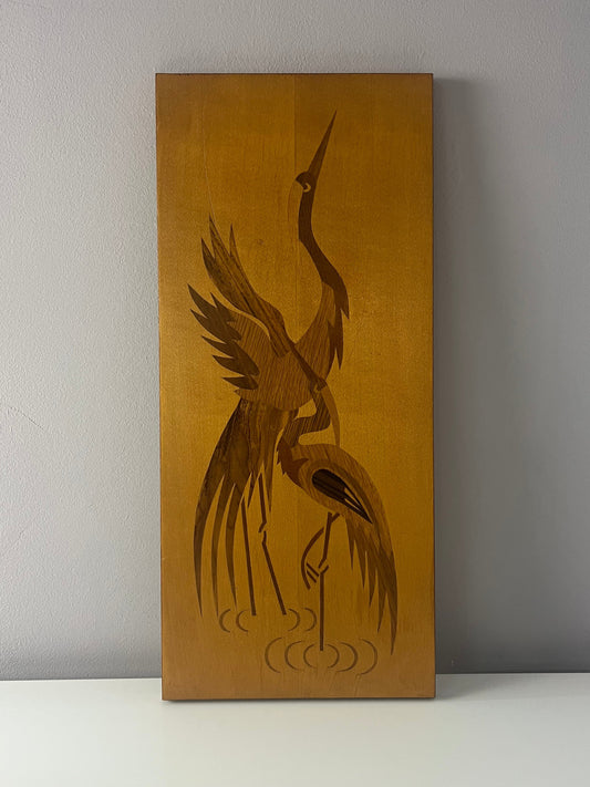 Intarsienbild Kraniche