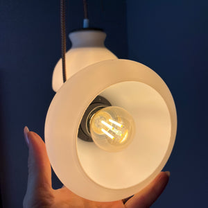 Hängelampe weiß Glas von Holmegaard