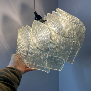 Hängelampe Lucite Eisglas von Marbach Leuchten