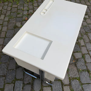 Schreibtisch weiß Fiberglas Chrom von 2 INN Lissone