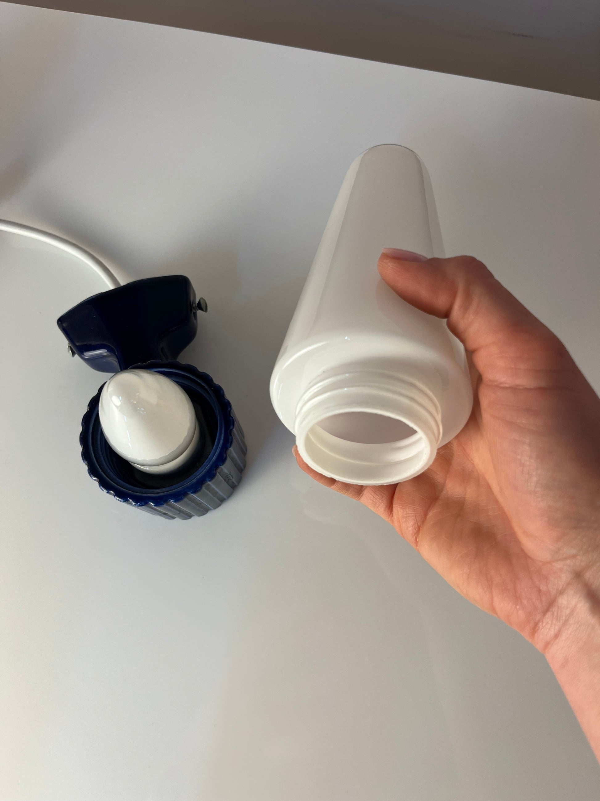 Set: 2x Wandlampe Modell 6020 blau von Sigvard Bernadotte für Ifö