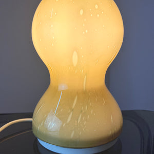 Tischlampe gelb Glas von Doria