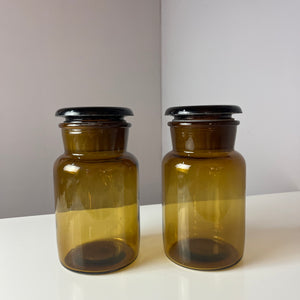 Set: 2x Apothekerglas braun