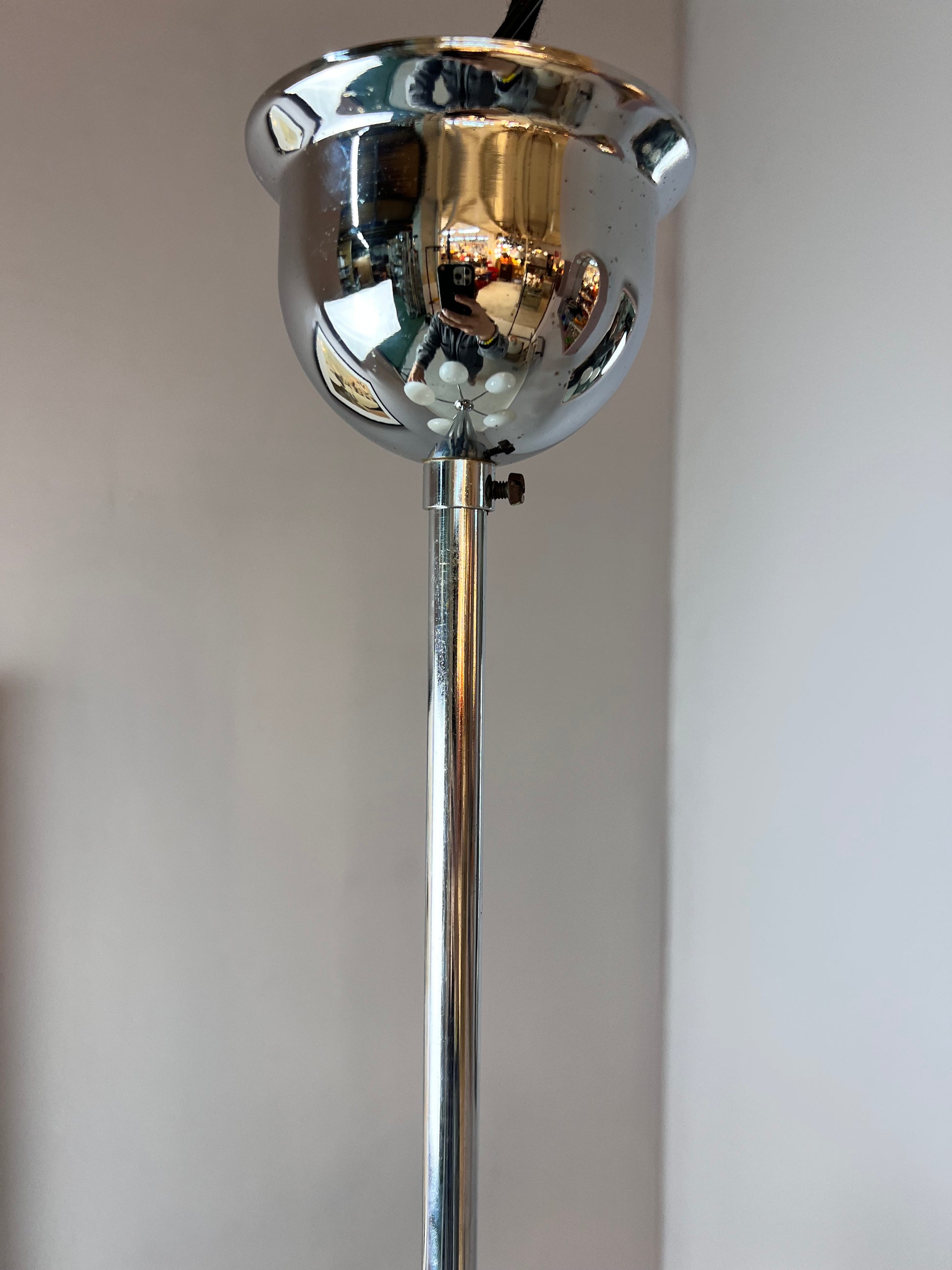 Kronleuchter Chrom Milchglas