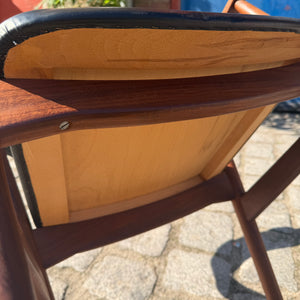 Armlehnstuhl Modell 213 Teak Leder von Thomas Harlev Model für Farstrup