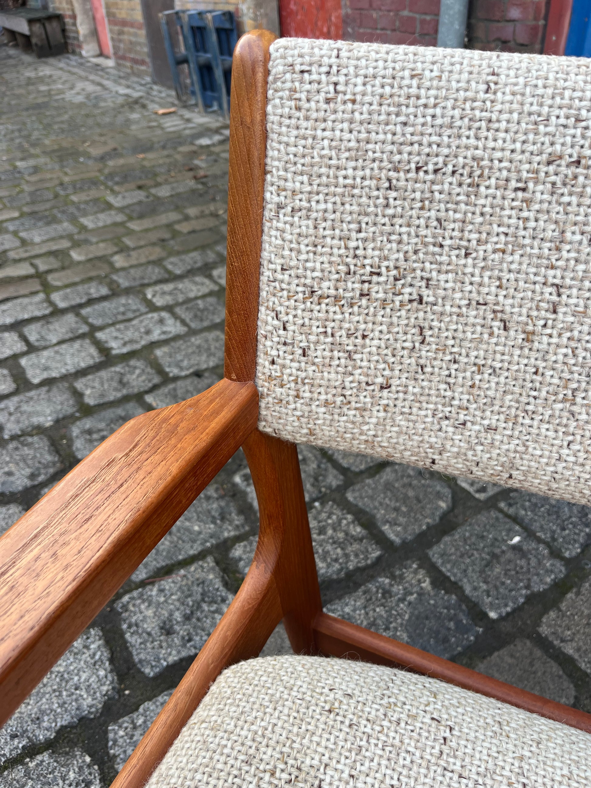 Armlehnstuhl Teak Wolle von Erik Buch für Nova Møbler