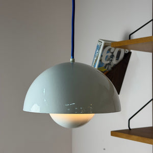 Hängelampe Flowerpot weiß Emaille von Verner Panton für Louis Poulsen
