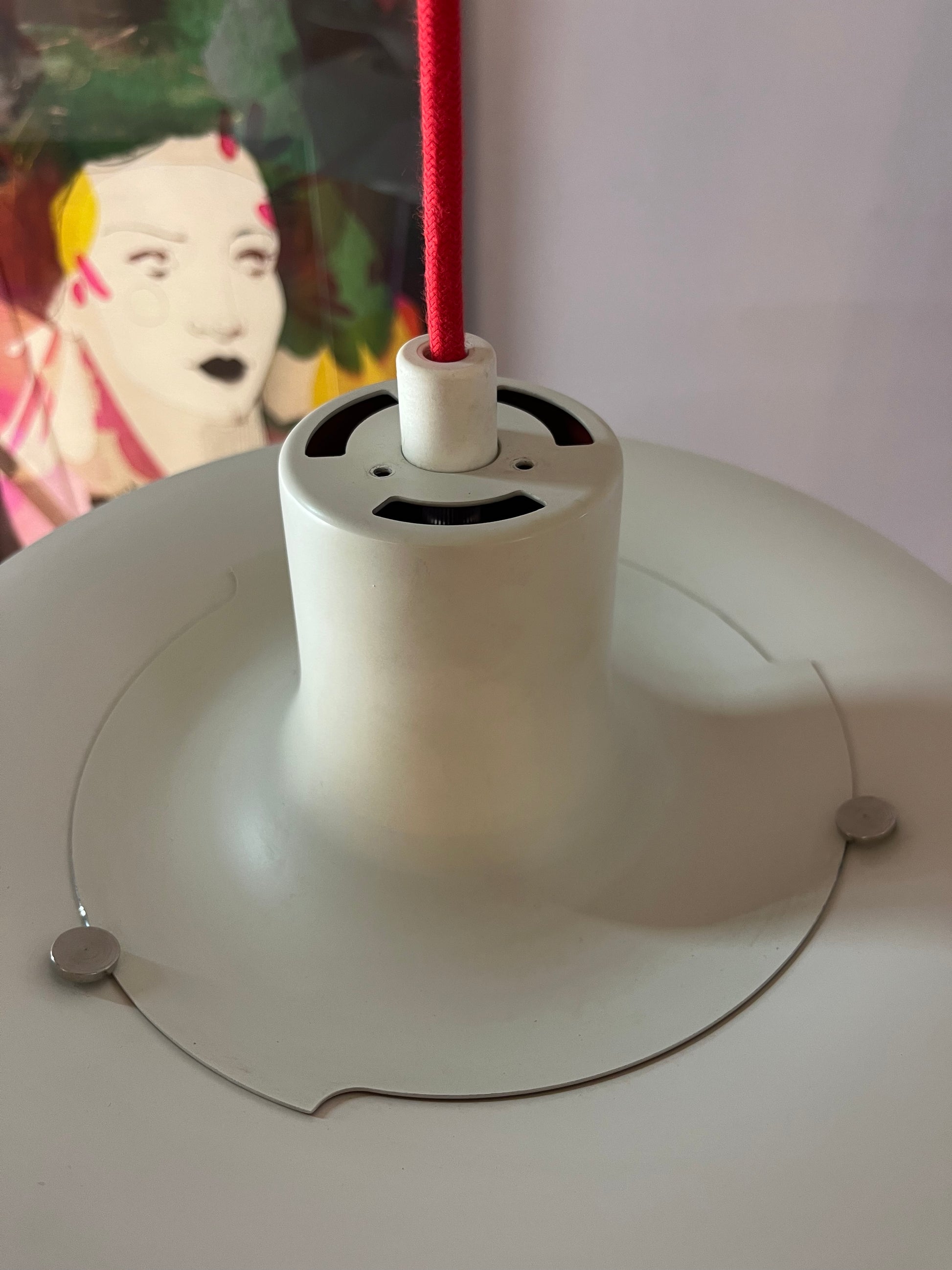 Lamellenlampe PH5 weiß von Poul Henningsen für Louis Poulsen