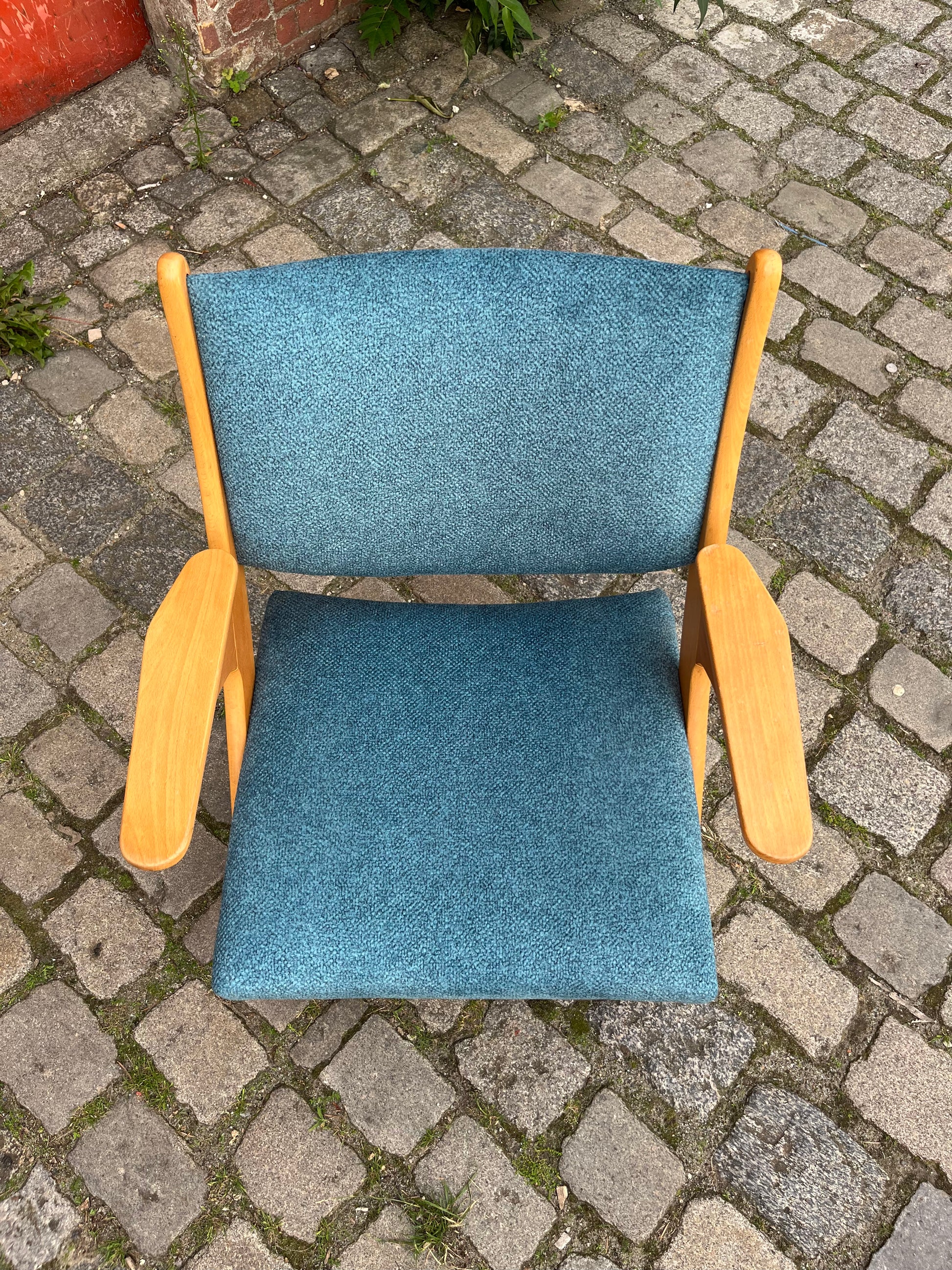 Sessel Z petrol neu gepolstert