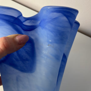 Vase Fazoletto blau Glas von Aida