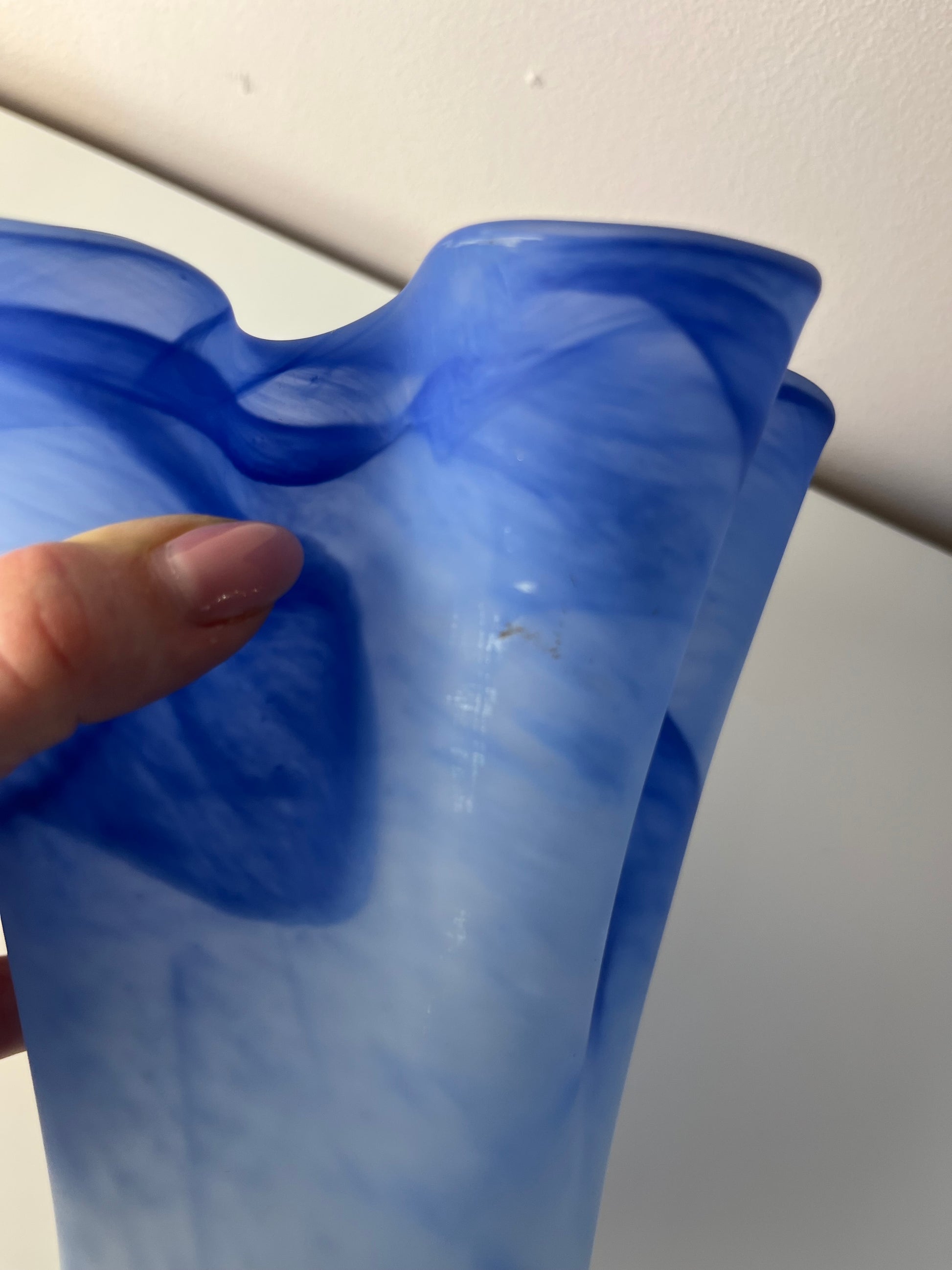 Vase Fazoletto blau Glas von Aida