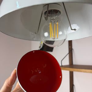 Hängelampe Flowerpot weiß Emaille von Verner Panton für Louis Poulsen